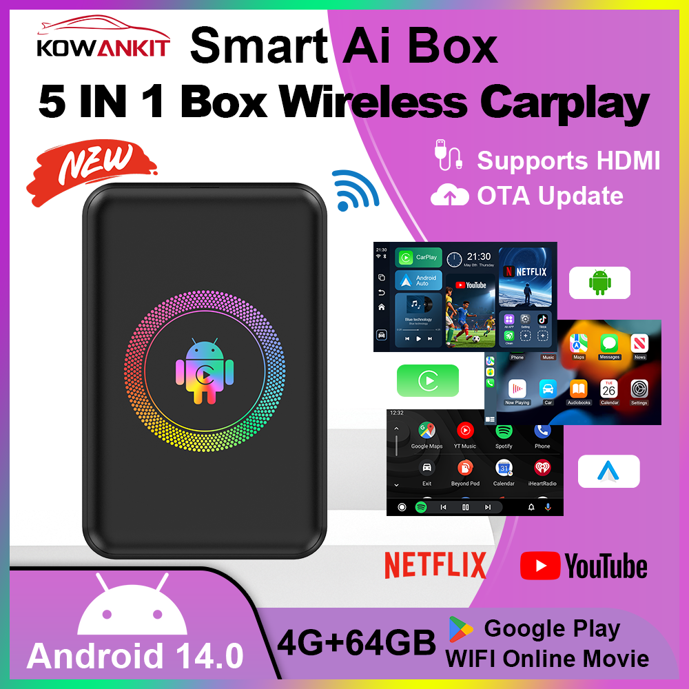 Smart Home Youtube - 2026 Kowankit 4+64G Android 14 Беспроводной