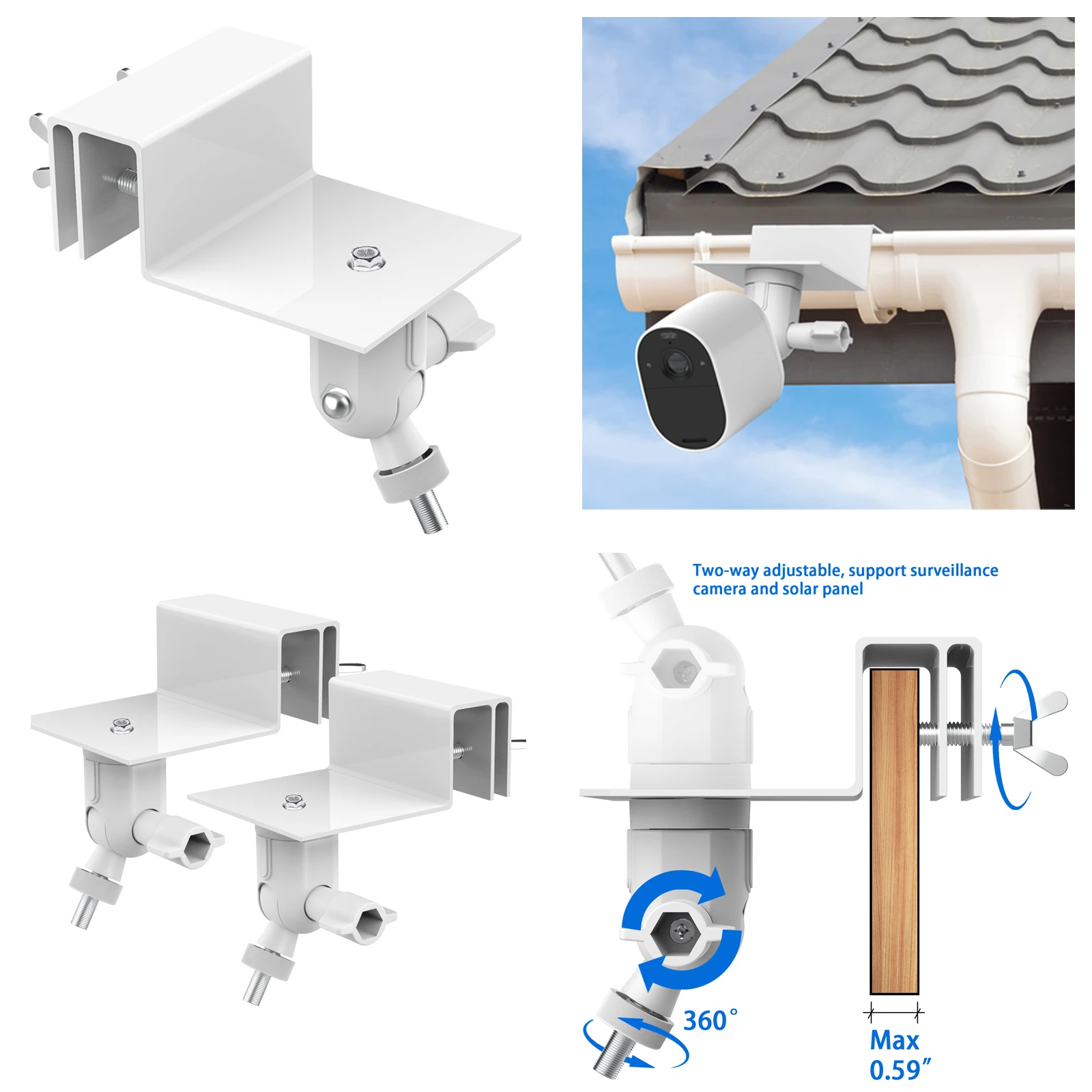 Video Doorbell - Погодостойкое крепление желоба для кольцевого видеозвонка