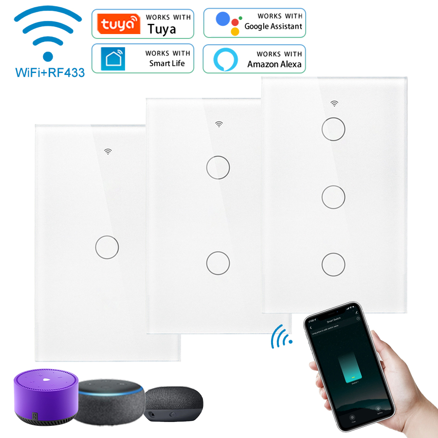 Homesmart Online - Сенсорный настенный умный переключатель Tuya Wi-Fi