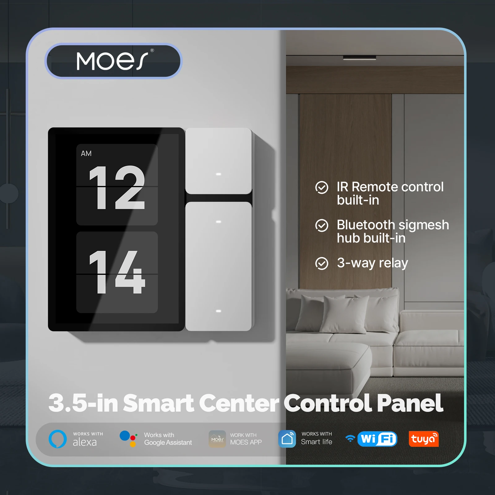 Smart Home Wifi Hub - MOES Tuya WiFi 3,5-дюймовый интеллектуальный экран