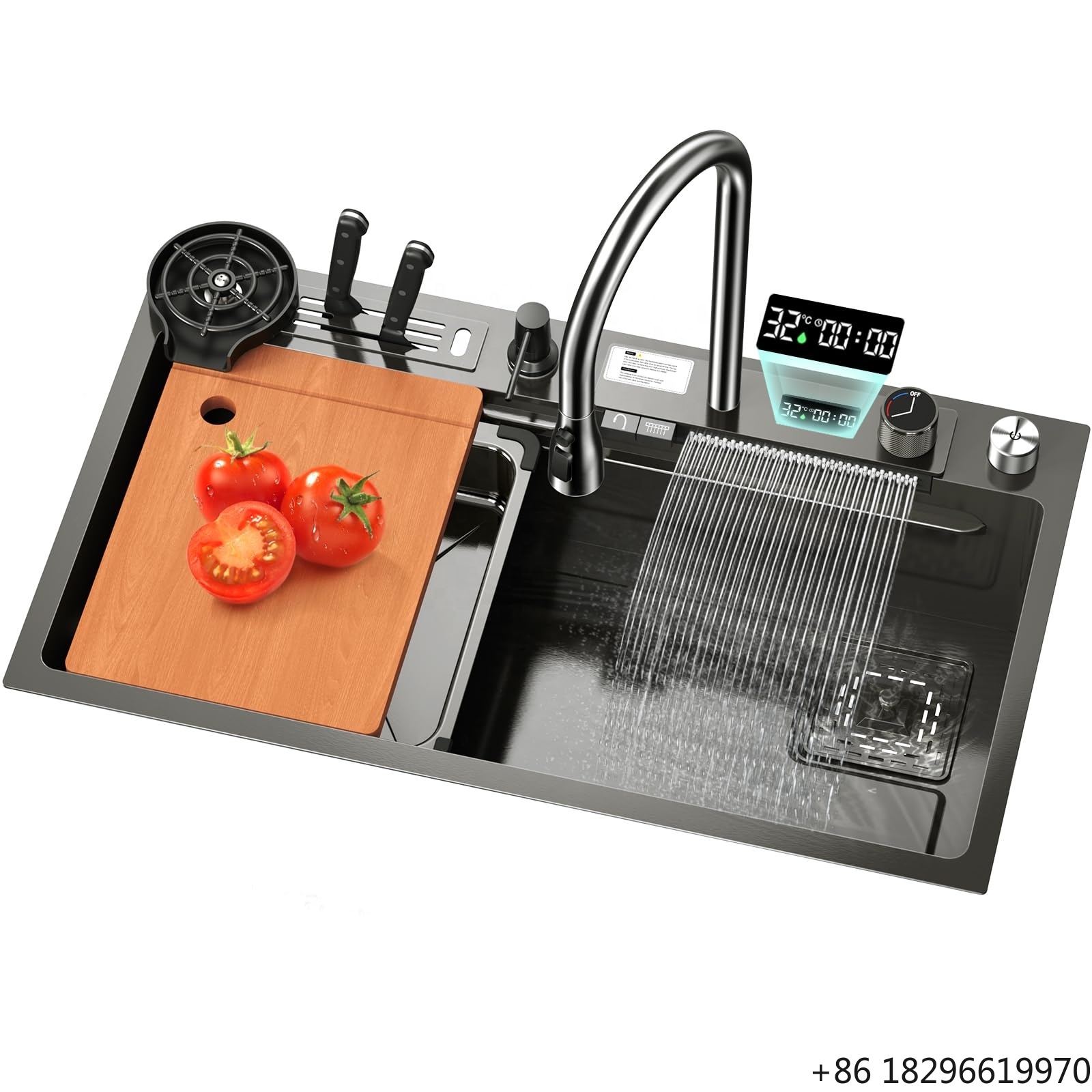 Smart Home Kitchen - Современный умный кухонный смеситель из нержавеющей