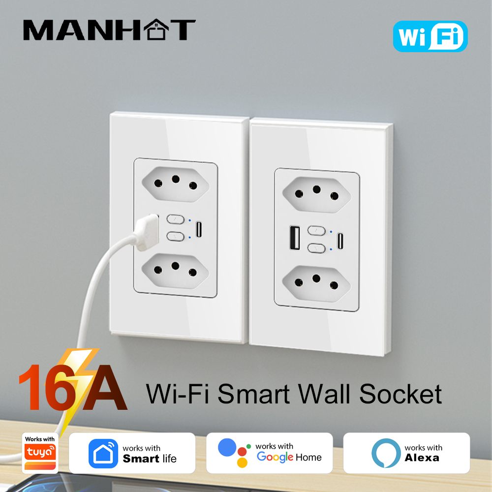 Smart Home Gadgets - Умная Wi-Fi розетка MANHOT для Бразилии