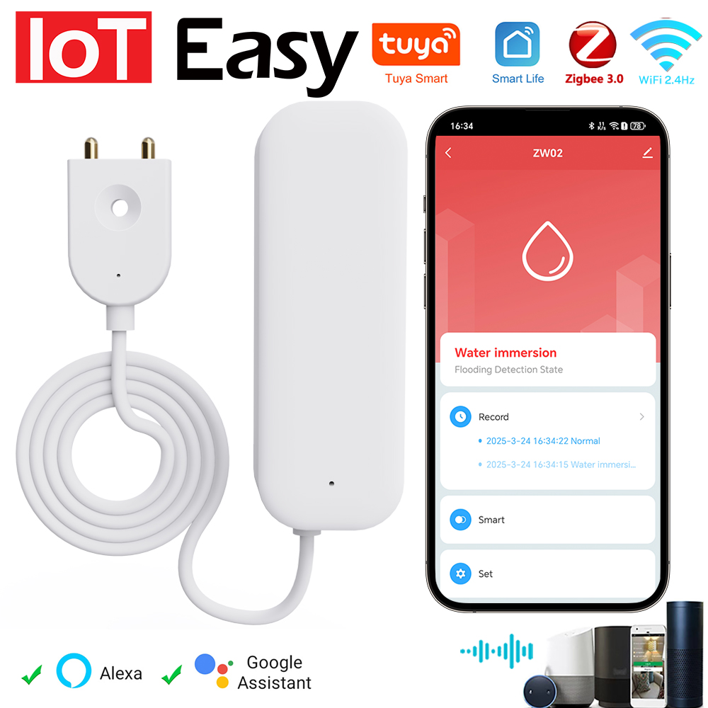 Wifi Water Sensor - Tuya Wi-Fi ZigBee датчик воды сигнализация