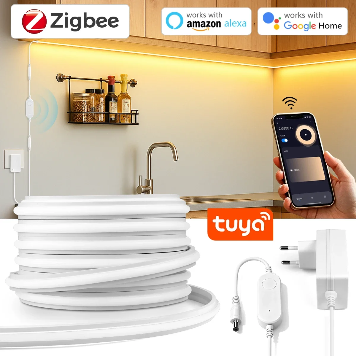 Smart Home Kitchen - Светодиодная неоновая лента Zigbee 3.0 24В