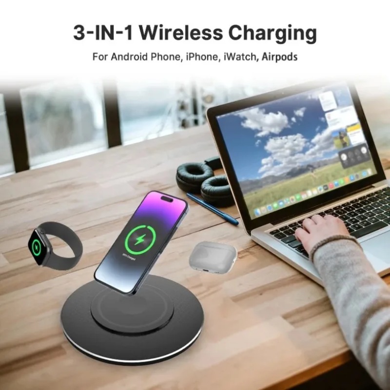 Smart Home Design - Компактная беспроводная зарядная станция 3 в