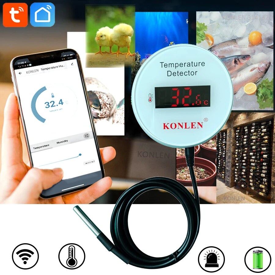 Датчик температуры KONLEN Tuya – обзор и цена Smart Home Kitchen