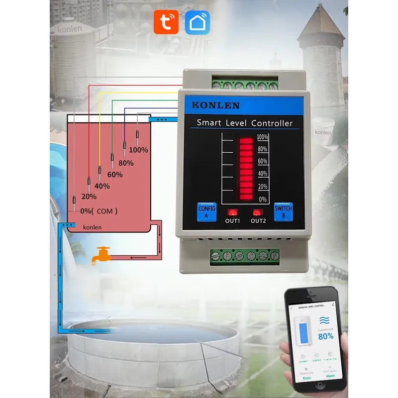 Датчик уровня воды KONLEN с Wi – обзор и цена Wifi Water Sensor