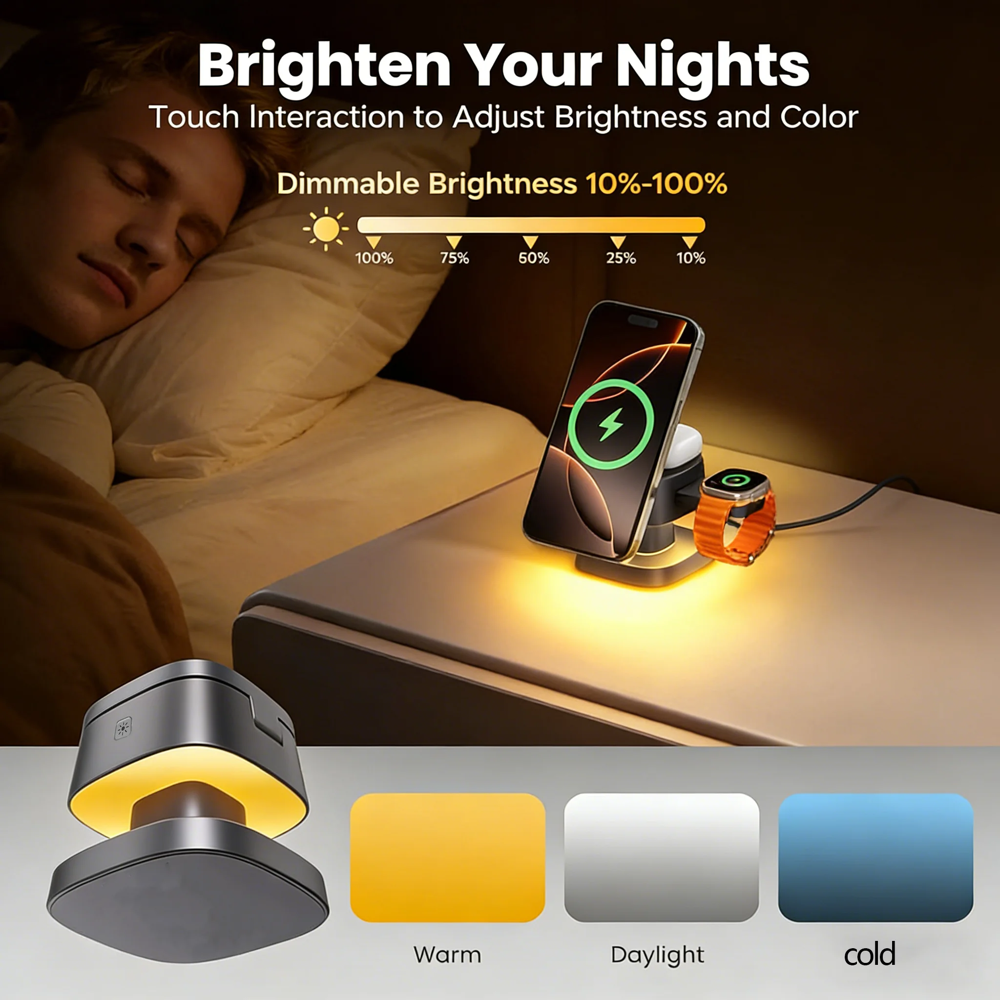 Беспроводное зарядное устройст – обзор и цена Smart Night Light