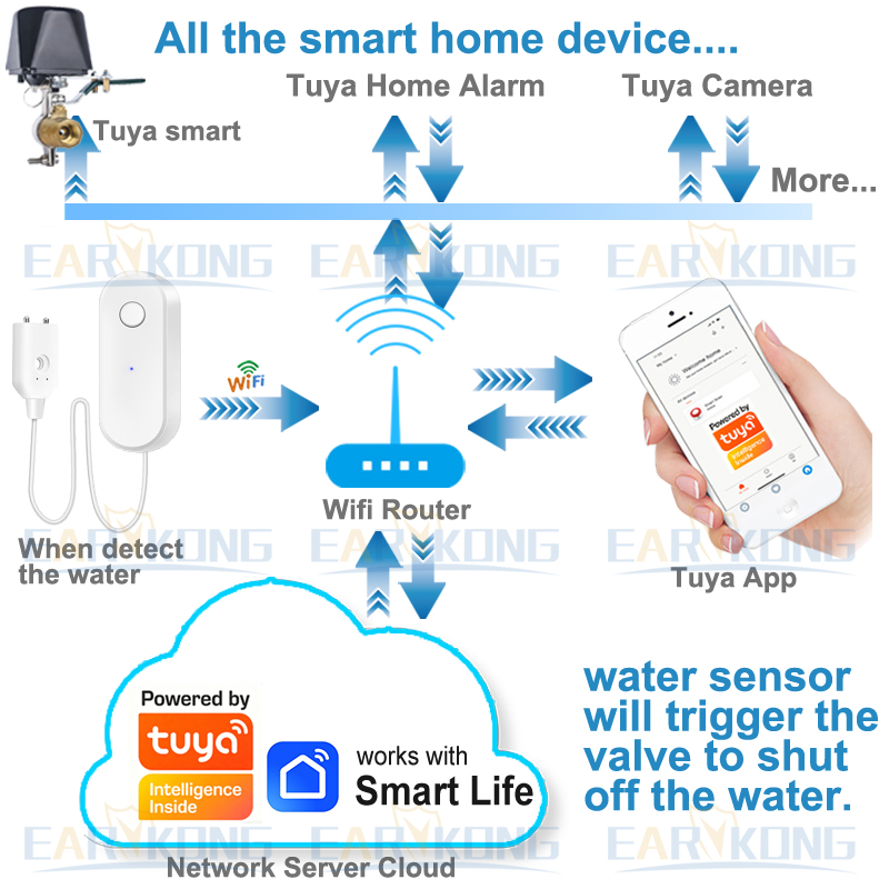 Умный датчик утечки воды Tuya  – обзор и цена Wifi Water Sensor